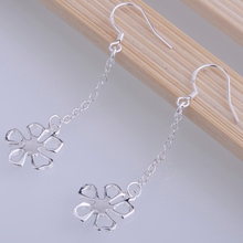 Pendientes chapados en plata, joyería de moda chapada en plata, LQ-E089 de petaline shiny hollow/cewakwda dweamnla 2024 - compra barato