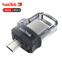 SanDisk OTG USB Flash Drive Mini Pen Drive 16GB 32GB 64GB 128GB USB 3.0 150MB/S Dual USB Flash Drive for PC and Android phones 2024 - buy cheap