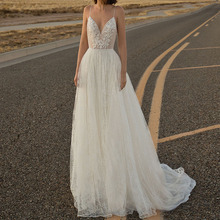 Женское вечернее платье SSYFashion, платье ручной работы с треугольным вырезом, блестками и открытой спиной 2024 - купить недорого