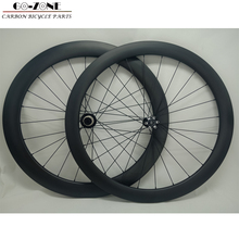 Roda clincher carbono sem câmara de ar 38mm 50mm, conjunto de roda de carbono com disco e freio a disco, 700c 2024 - compre barato