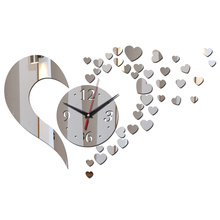 Акриловые зеркальные Кварцевые часы 3d, настоящие настенные наклейки, украшение для дома, модные часы, современный дизайн, часы для детей, гостиной 2024 - купить недорого