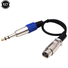 1pc Newest 3 Pin XLR Audio Cable Female Jack to 1/4" 6.35mm Male Plug Stereo Microphone Adapter Cable For Guitar 2024 - buy cheap