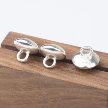 100% 925 Sterling Silver Cute Button Charms Handmade Bracelets Earrings Dangle Pendants DIY Fancy Jewelry Making Accessories 2024 - buy cheap