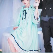 Hot Anime Kuroshitsuji Black Butler 3 Ciel Phantomhive Cosplay Blue Pajama sleepwear party dress lolita halloween Costume 2024 - buy cheap