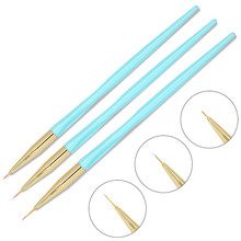 3 pçs/set Nail Art Liner Pintura Caneta 3D Dicas DIY Acrílico UV Gel Brushes Kit de Desenho Flor Grade de Linha Francesa projeto Manicure Ferramenta 2024 - compre barato