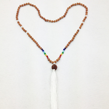 Healing Chakra Mala, Long Tassel Necklace,Rudraksha, 7 Chakra stone Beads Necklaces ,Protective Yoga Necklace 2024 - buy cheap