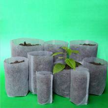 100Pcs/Pack Environmental Protection Fabrics Nursery Pots Seedling Raising Bags Garden Supplies 8*10cm 2024 - buy cheap