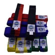SINOBUDO-Cinturón de Taekwondo ITF WTF para niños y adultos, cinturón de algodón con palabra bordada, núcleo de Taekwondo 2024 - compra barato