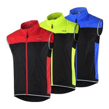 Camisa sem mangas leve ultrafina, roupa masculina de ciclismo mountain bike com refletor à prova de vento para homens 2024 - compre barato