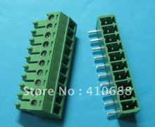 200 Pcs Pitch 3.5mm Angle 10way/pin Screw Terminal Block Connector Green Color T Pluggable Type 2024 - buy cheap