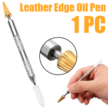 Rolo de pintura a óleo para couro, aplicador de caneta de cobre para couro faça você mesmo 2024 - compre barato