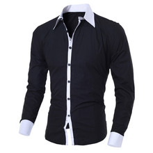 Men's Shirt Camisa blusa masculina Casual Slim Long-sleeved shirts men dress Causal Male Blouse Top Streetwear Camisa masculina 2024 - buy cheap