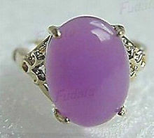 FREE shipping> >>>beautiful purple Natural stone ring size 7 8 9 10# 2024 - buy cheap