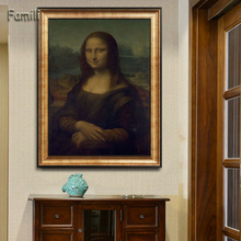 Classic Oil Painting Leonardo Da Vinci The Mona Lisa Smile Canvas Print Painting Posters Wall Picture for Living Room Home Decor 2024 - buy cheap