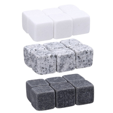 Juego de 6 unids/set de piedras naturales para Whisky, molde de hielo para pastillas de Whisky, enfriador para fiesta, regalo de boda, accesorios para Bar de Navidad 2024 - compra barato