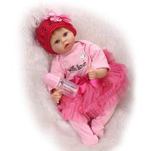 Bonecas reborn bebês de silicone 55cm, brinquedos educativos para crianças, presente de criança, moda feminina 2024 - compre barato