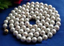 33 дюйма, длинное жемчужное ожерелье, 9-10 мм, белый цвет, Круглый пресноводного жемчуга, ручная работа, идеальный женский подарок на свадьбу 2024 - купить недорого