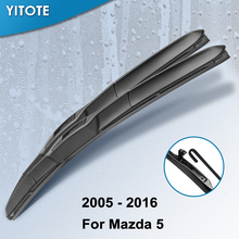 YITOTE Windscreen Hybrid Wiper Blades for Mazda 5 MPV  Hook Arms 2005 2006 2007 2008 2009 2010 2011 2012 2013 2014 2015 2016 2024 - buy cheap