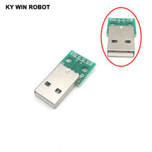 Convertidor USB A Adaptador DIP, 5 uds., 4 pines para placa PCB de 2,54mm, fuente de alimentación DIY 2024 - compra barato