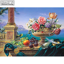 Full Square drill 5D DIY Diamond painting Flowers and fruits Embroidery Mosaic Cross Stitch Rhinestone decor  HYY 2024 - buy cheap
