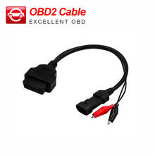For Fiat 3pin to OBD2 16pin cable for Fiat diagnostic interface 3 pin OBDII extension cord Free Shipping 2024 - buy cheap