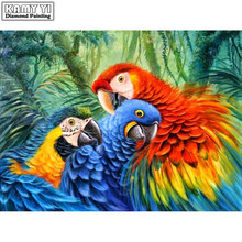 5D DIY Diamond embroidery Cross stitch Colorful parrots Full Square Diamond mosaic Full Round Diamond painting decoration  HYY 2024 - buy cheap