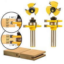 2pcs/set 1/2" Shank 2 Bit Tongue Groove Router Bit Set Woodworking Milling Cutter Knife Tenon Cutting Tools 2024 - buy cheap