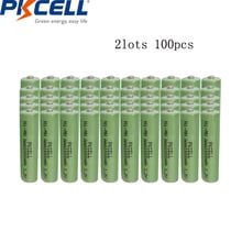 PKCELL-batería recargable de 100 mAh, 1000 V Ni-MH AAA, cabezal superior para linterna de cámara de juguete, 1,2 Uds. 2024 - compra barato