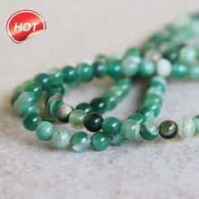 (Min Order1) 6mm Fashion New Multicolor India Natural Green Onyx Beads Stripe Shape Stone 15inch Hand Made Jewelry Making Design 2024 - buy cheap