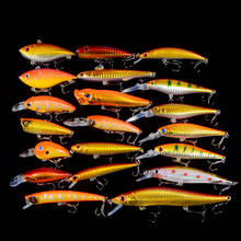 New 20pcs/Lot Mixed 20 Models Fishing Lures Minnow/VIB/Pencil Topwater Popper Lure and Crank Bait Mix Wobblers Fishing Tackle 2024 - buy cheap