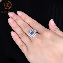 Драгоценный камень, фотоэлемент, серебряная прямоугольная огранка 2.05Ct, натуральный Iolite, голубые фотоэлемент, кольца для женщин, Изящные Ювелирные изделия 2024 - купить недорого