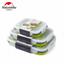 Naturehike-fiambrera plegable portátil, artículos de mesa para acampar, cajas de almuerzo de silicona separadas, cantimplora de viaje, pícnic al aire libre, Camping 2024 - compra barato