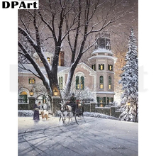 Diamond Painting Full Square/Round Drill Snow Castle 5D Daimond Painting Embroidery Cross Stitch Mosaic Rhinestone Picture L204 2024 - buy cheap