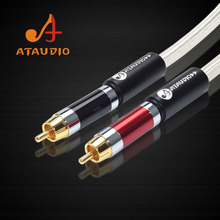 ATAUDIO Hifi Copper and Silver RCA Cable Hi-end 2RCA Male to Male Audio Cable 2024 - buy cheap