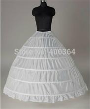 Haotaitai высокое качество белый 6 Обручи Нижняя Кринолин Нижняя юбка для свадебное платье в наличии 2024 - купить недорого