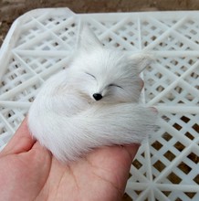 simulation fox toy lifelike about 10x6cm sleeping fox model home decoration birthday gift t064 2024 - buy cheap