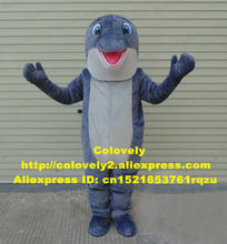 Yauld Blue Dolphin Porpoise Sea Hog Delphinids Whale Cetacean Mascot Costume Cartoon Character Mascotte Gray Belly Chin ZZ1825 2024 - buy cheap