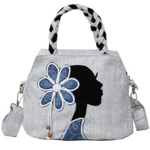 Fashion Appliques Small Shopping bags!Nice Characters Appliques Cute Lady Shoulder&Handbags National Preppy Style Canvas Carrier 2024 - buy cheap