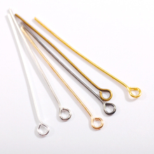 200pcs/Bag Gold Silver Color Eye Head Pins 16 20 26 30 35 40 45 50 60 70 mm Metal Pins Earring Jewelry Findings Accessories 2024 - compre barato
