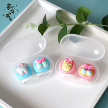 20set/lot cute panda head contact lenses box / companion box / Cartoon eyeglasses box / lens care /pencil case 2024 - buy cheap