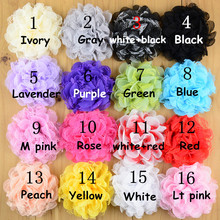 10pcs/lot 16colors Shabby Lace Mesh Chiffon Flower For Baby Girls Hair Accessories Artificial Fabric Flowers For Headbands 2024 - buy cheap