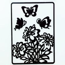 YLEF129-Carpeta de plástico con estampado de flores para álbum de recortes, plantillas artesanales para tarjetas para álbumes de fotos, decoración, herramientas de álbum de recortes, nuevo 2024 - compra barato