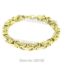 Gold Box Chain Motor Biker Bracelet Stainless Steel Jewelry Cool Fashion Motorcycle Biker Men Bracelet SJB0271A 2024 - buy cheap