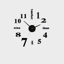 Reloj de pared de acrílico para decoración del hogar, pegatinas autoadhesivas únicas de gran número, relojes modernos 2024 - compra barato