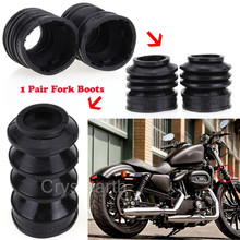 Botas de goma con horquilla delantera para motocicleta, polainas de choque de 39mm, color negro, para Harley Sportster Iron 883, XL883, XL1200 XL, 883, 1200 2024 - compra barato