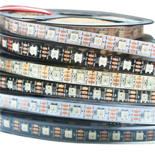 DC5V Individually Addressable Smart RGB Led Strip WS2812B WS2812 2812b LED Pixel Strip Light Black/White PCB 60leds/m Full Color 2024 - buy cheap