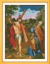 Kit de ponto cruz jesus (4)., kit de pontos de lona com 18ct, 14ct, 11ct, bordado, artesanal, faça você mesmo. 2024 - compre barato