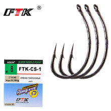 FTK High-carbon Steel Barbed Hook Size2#/6Pcs Size 4#/7Pcs Size6#/8Pcs Size8#/9Pcs Super Needle Point Carp Hooks Fishing Tackle 2024 - buy cheap