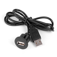 Tcam cabo de extensão usb 2.0 macho para fêmea, painel de transferência para carro, 2m peça 2024 - compre barato