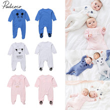 2018 Brand New Infant Baby Girls Boys Animal Romper Cartoon Long Sleeve Single Breasted Jumpsuit Autumn Winter Warm Playsuit 2024 - buy cheap
